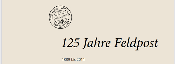 Kaufartikel zum Jubiläum 125 Jahre Schweizer Feldpost