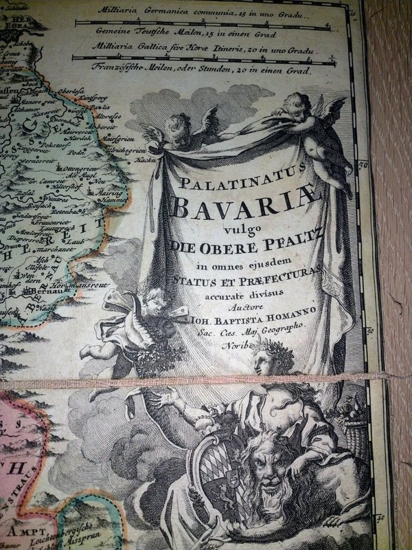 Original-Karte "Palatinat de Baviere, Nurnberg, Regensburg et Bamberg"