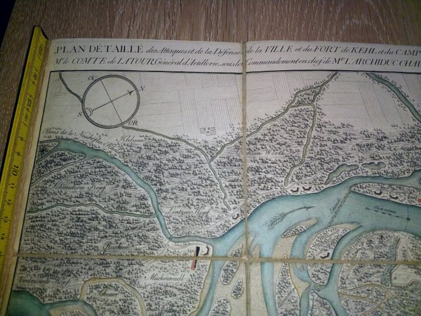 Original "Plan du Siege de la Ville et du Fort de Kehl en 1796 / 1797"