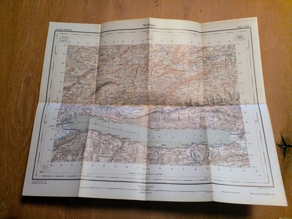 Topographischer Atlas 1:50'000 - Blatt Nr. 250 Wallensee (1933)