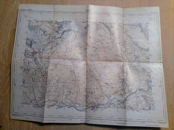 Topographischer Atlas 1:50'000 - Blatt Nr. 405 Laax (1919)